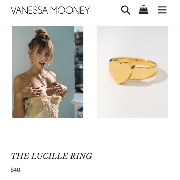 New Vanessa Mooney gold THE HEART RING - Picture 3 of 9